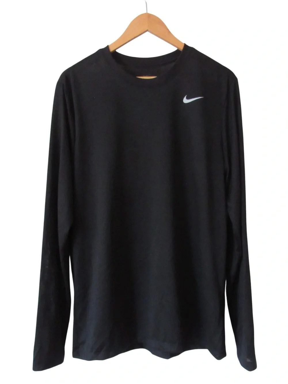 Nike Dri FIT Legend Mens Long Sleeve Fitness Top Large Black Athletic Workout